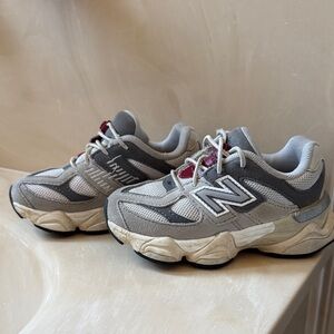 New Balance Kids' Gray and White Sneakers